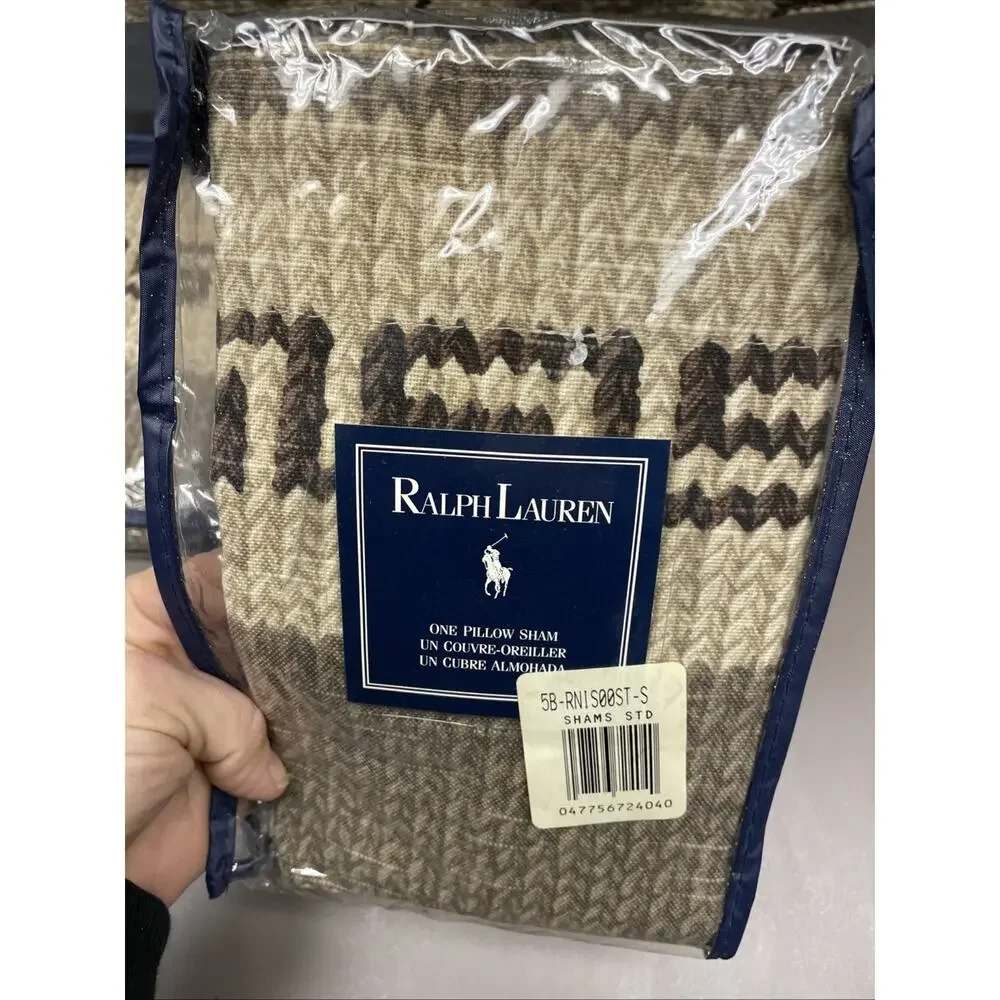 Vintage Ralph Lauren‎ Home Northern Island Sham Old Stock Set Of 3